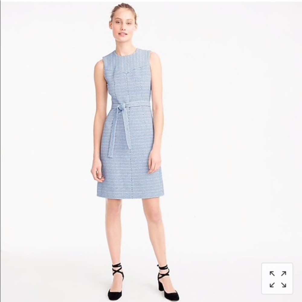 J. Crew all season tweed blue A-line dress 6T NWT